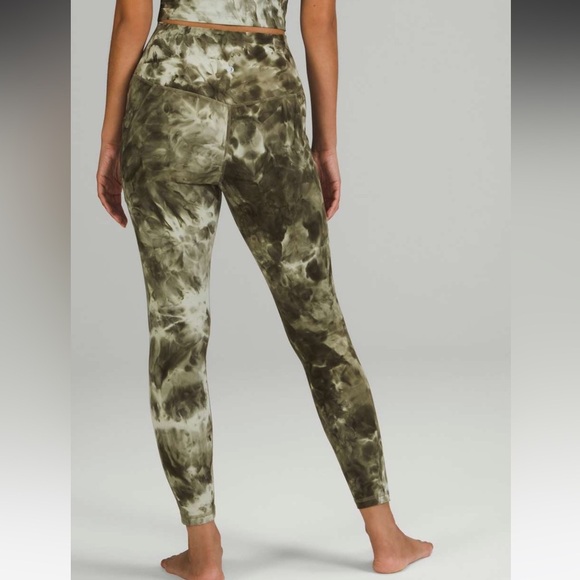 Lululemon Align High-Rise Pant Pockets 25" Diamond Dye Light Sage Medium Olive - Picture 2 of 3